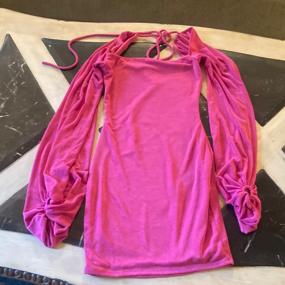 Lucy in the Sky Fuchsia Backless Dress